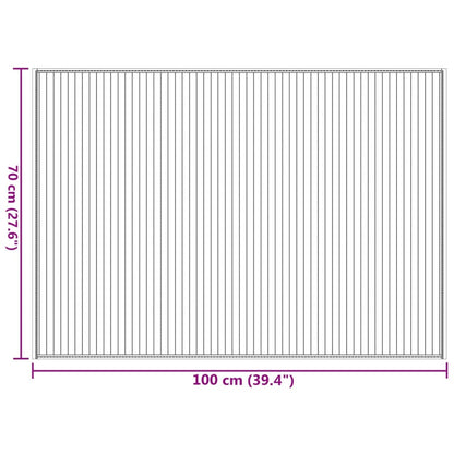 Rug Rectangular Grey70x100 cm Bamboo