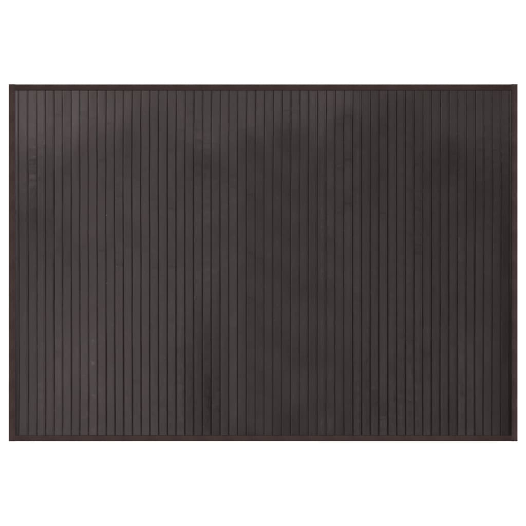 Rug Rectangular Dark Brown70x100 cm Bamboo