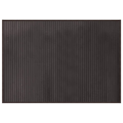 Rug Rectangular Dark Brown70x100 cm Bamboo