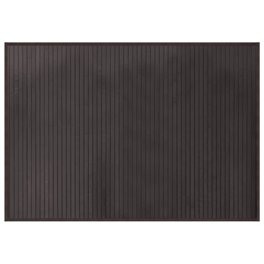 Rug Rectangular Dark Brown70x100 cm Bamboo