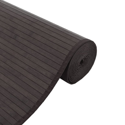 Rug Rectangular Dark Brown70x100 cm Bamboo