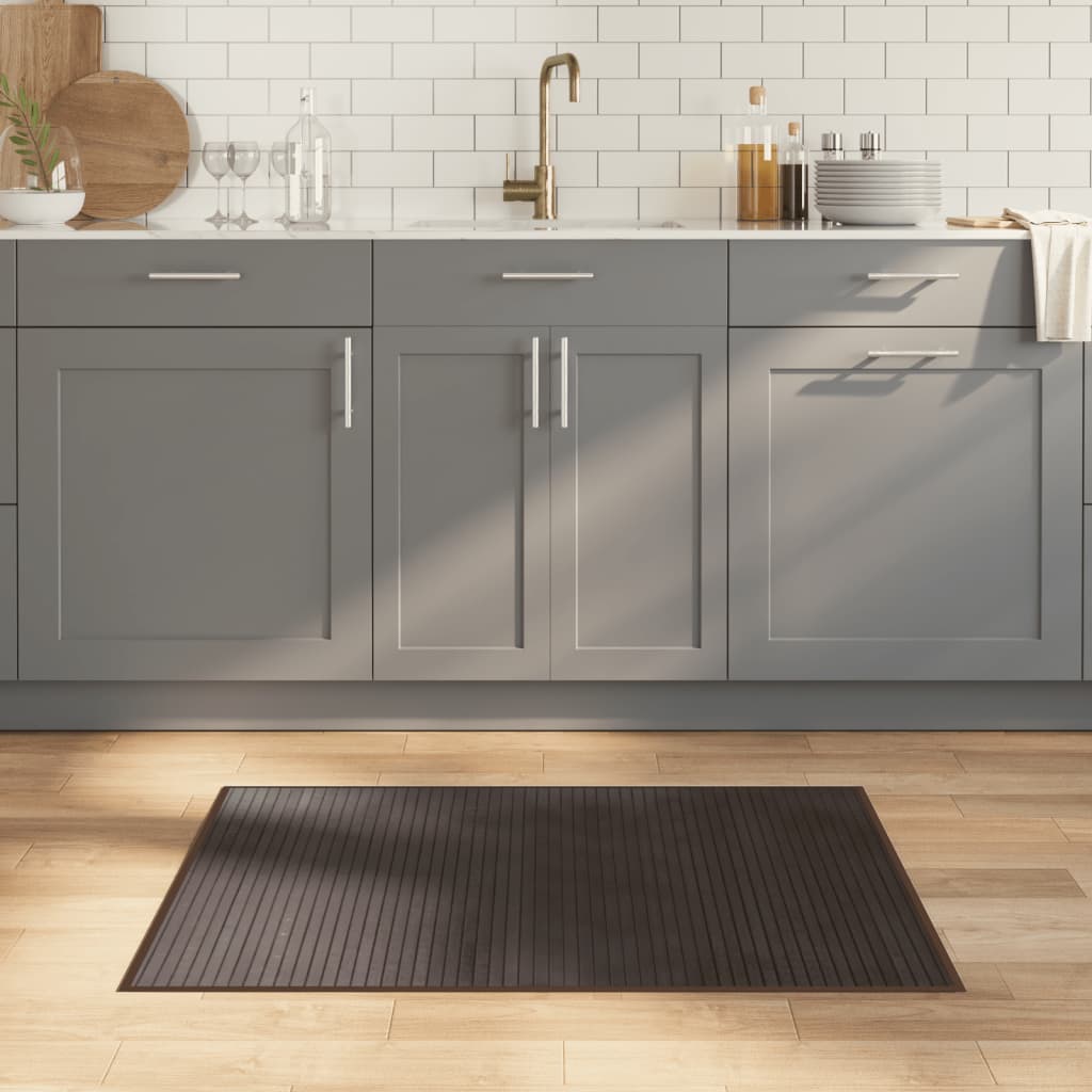 Rug Rectangular Dark Brown70x100 cm Bamboo