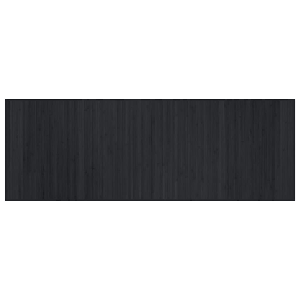 Rug Rectangular Black70x200 cm Bamboo