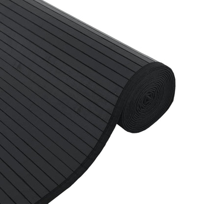 Rug Rectangular Black70x200 cm Bamboo