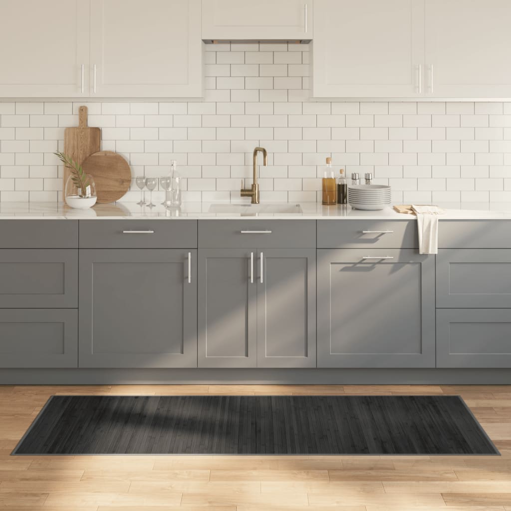 Rug Rectangular Grey70x200 cm Bamboo