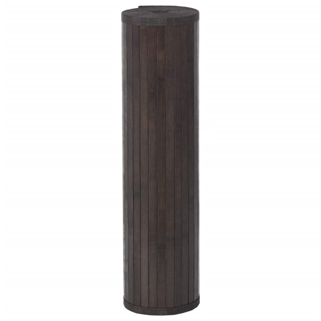 Rug Rectangular Dark Brown70x200 cm Bamboo