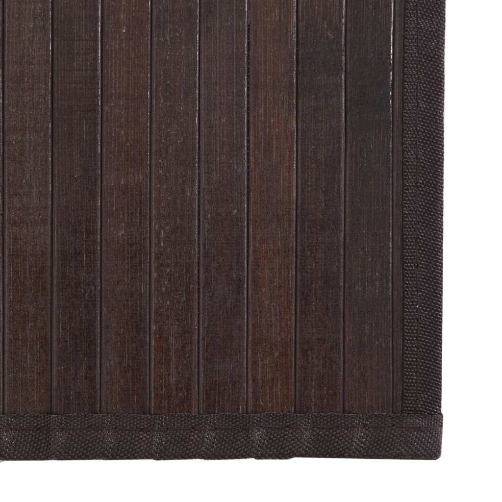 Rug Rectangular Dark Brown70x200 cm Bamboo