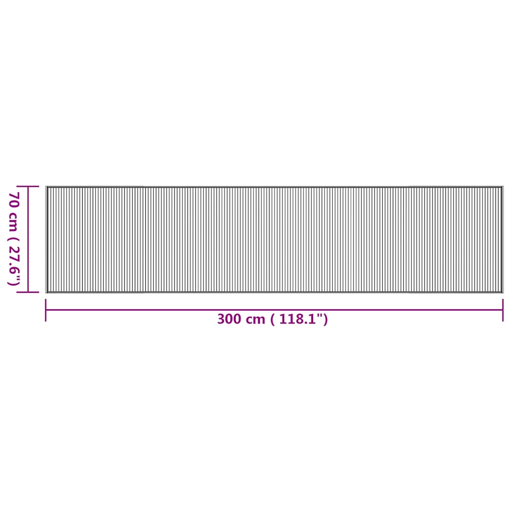 Rug Rectangular Natural70x300 cm Bamboo