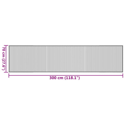 Rug Rectangular Grey70x300 cm Bamboo