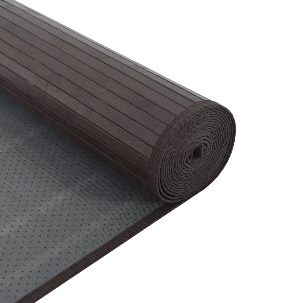 Rug Rectangular Dark Brown70x300 cm Bamboo