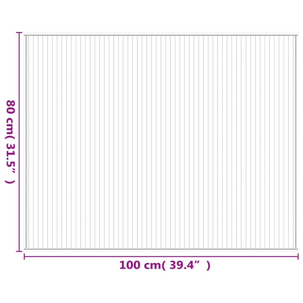 Rug Rectangular Black80x100 cm Bamboo