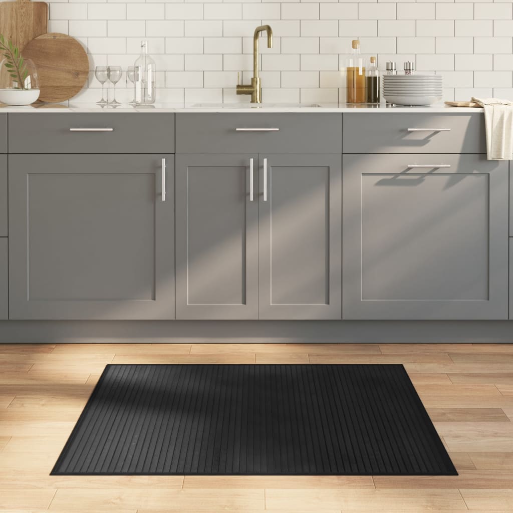 Rug Rectangular Black80x100 cm Bamboo