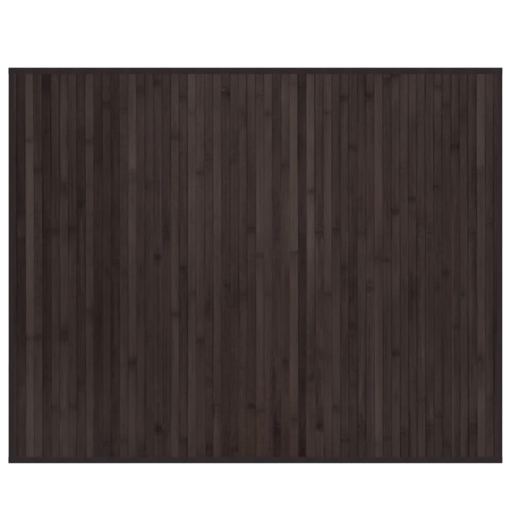 Rug Rectangular Dark Brown80x100 cm Bamboo