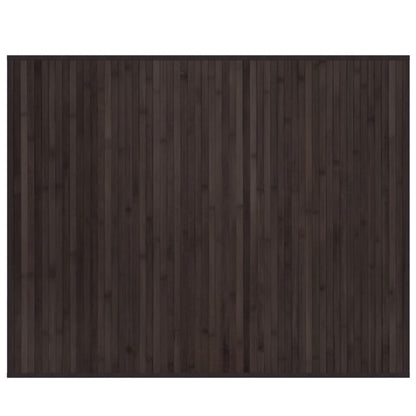Rug Rectangular Dark Brown80x100 cm Bamboo