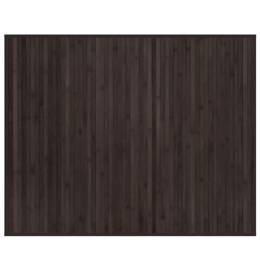 Rug Rectangular Dark Brown80x100 cm Bamboo