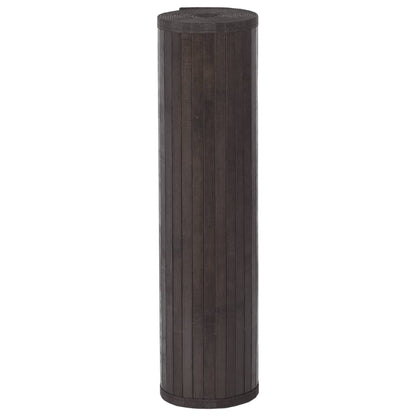 Rug Rectangular Dark Brown80x100 cm Bamboo