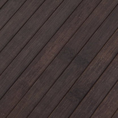 Rug Rectangular Dark Brown80x100 cm Bamboo
