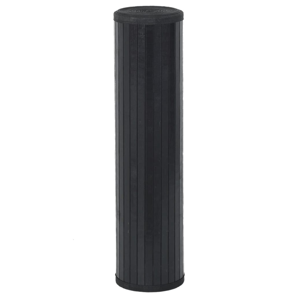 Rug Rectangular Black80x200 cm Bamboo