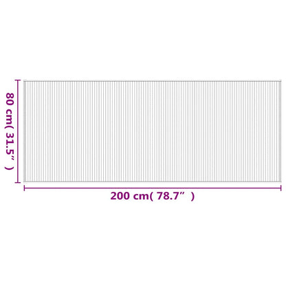 Rug Rectangular Brown80x200 cm Bamboo