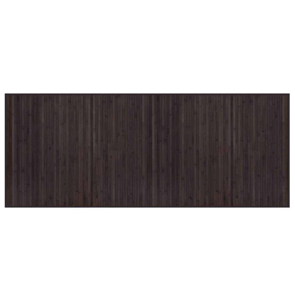Rug Rectangular Dark Brown80x200 cm Bamboo