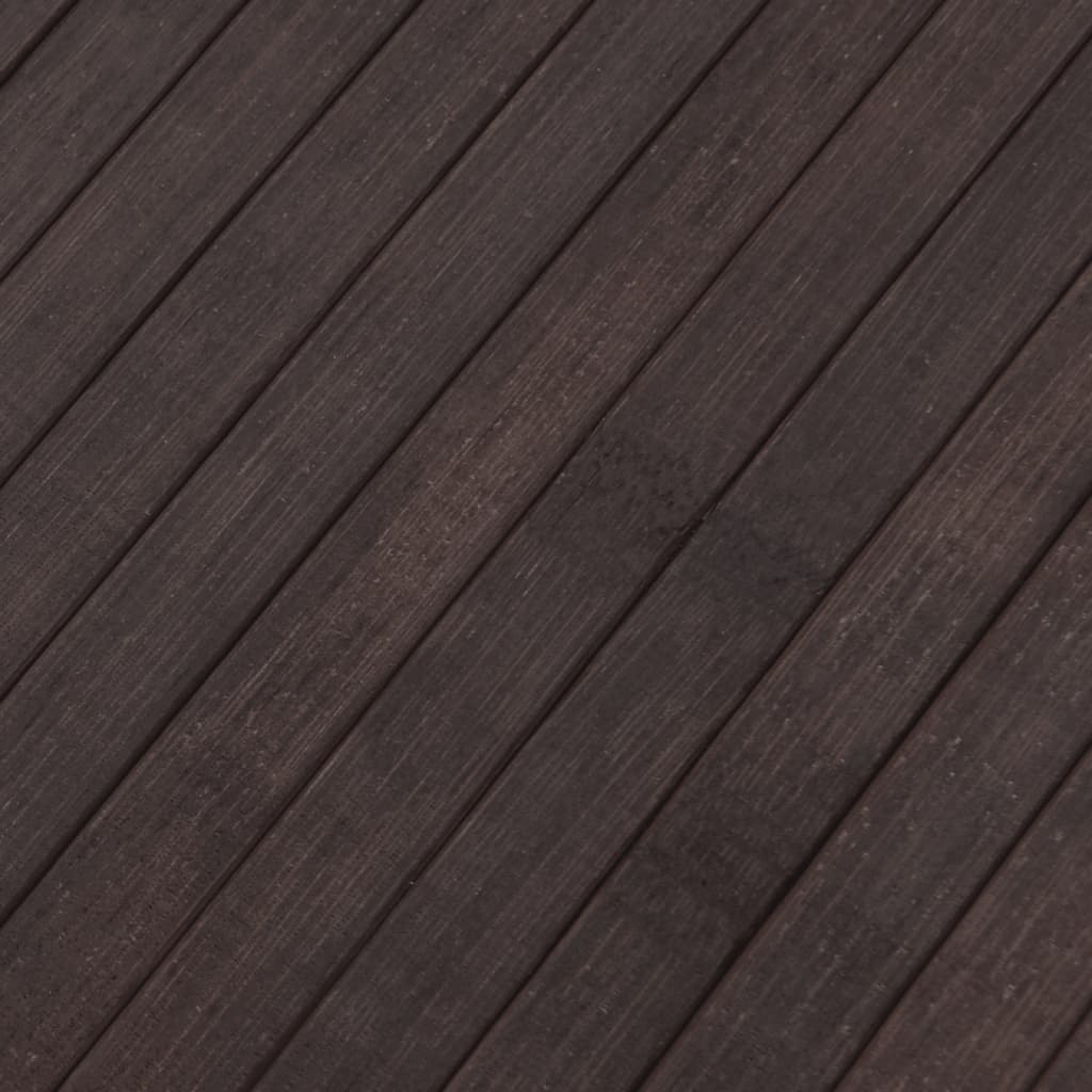 Rug Rectangular Dark Brown80x200 cm Bamboo
