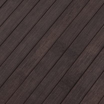 Rug Rectangular Dark Brown80x200 cm Bamboo