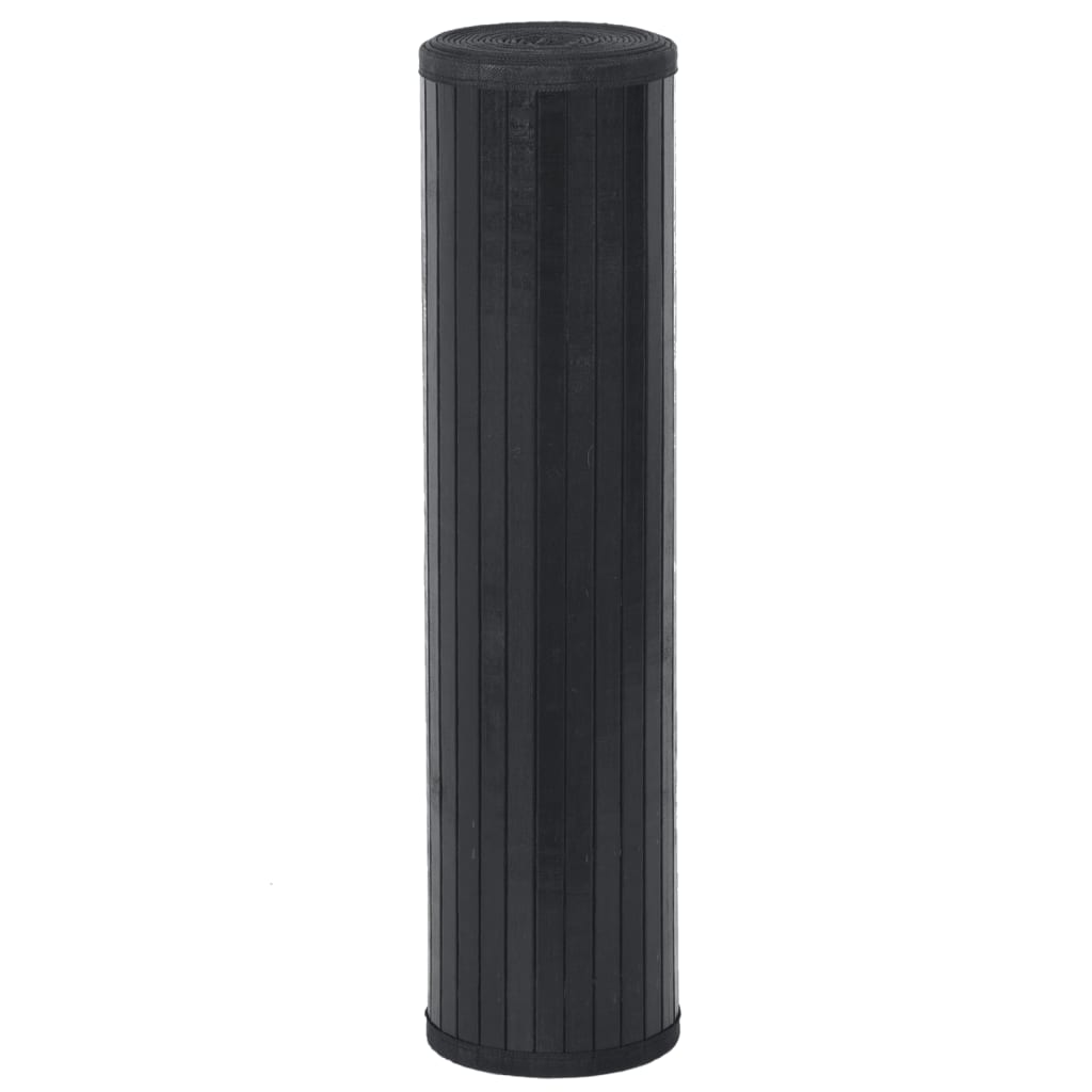 Rug Rectangular Black80x300 cm Bamboo