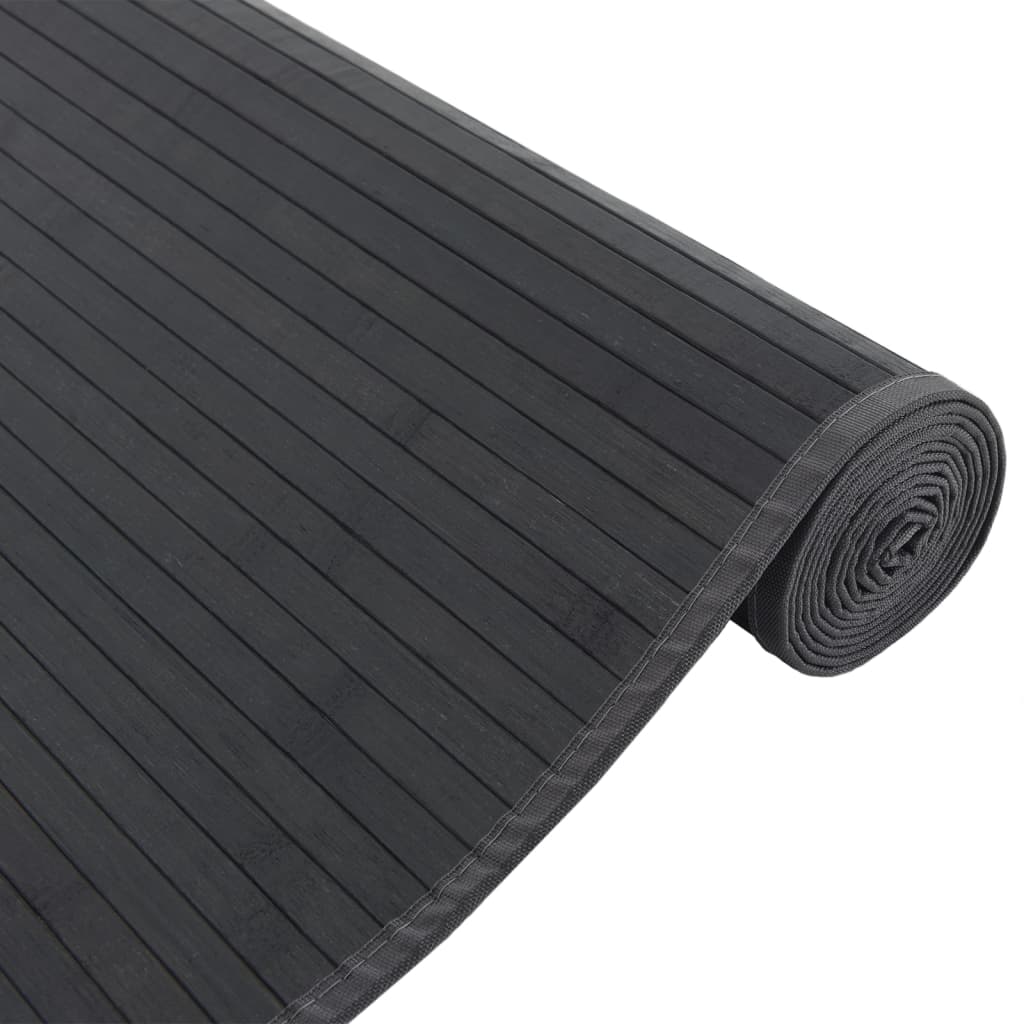 Rug Rectangular Black80x300 cm Bamboo