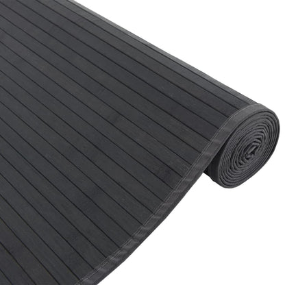 Rug Rectangular Black80x300 cm Bamboo