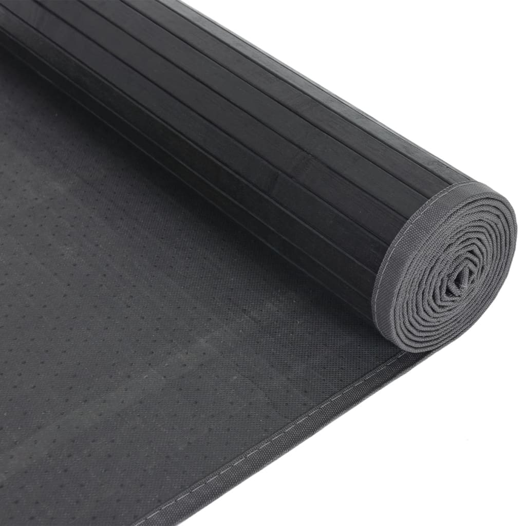 Rug Rectangular Black80x300 cm Bamboo