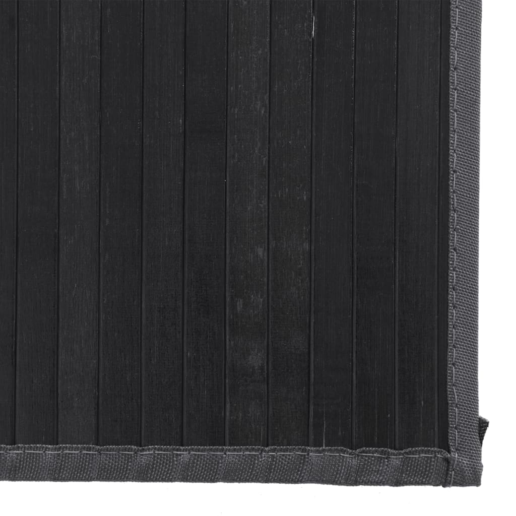 Rug Rectangular Black80x300 cm Bamboo