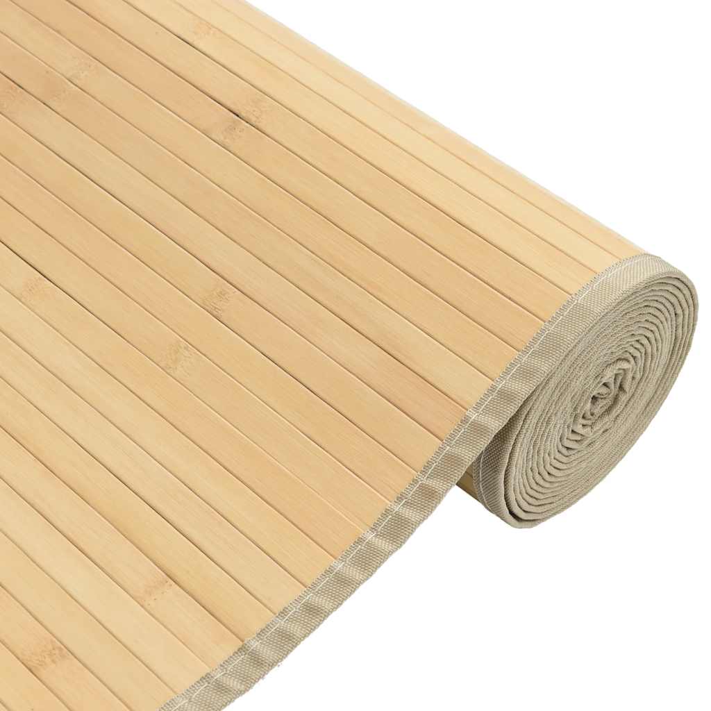 Rug Rectangular Light Natural80x300 cm Bamboo