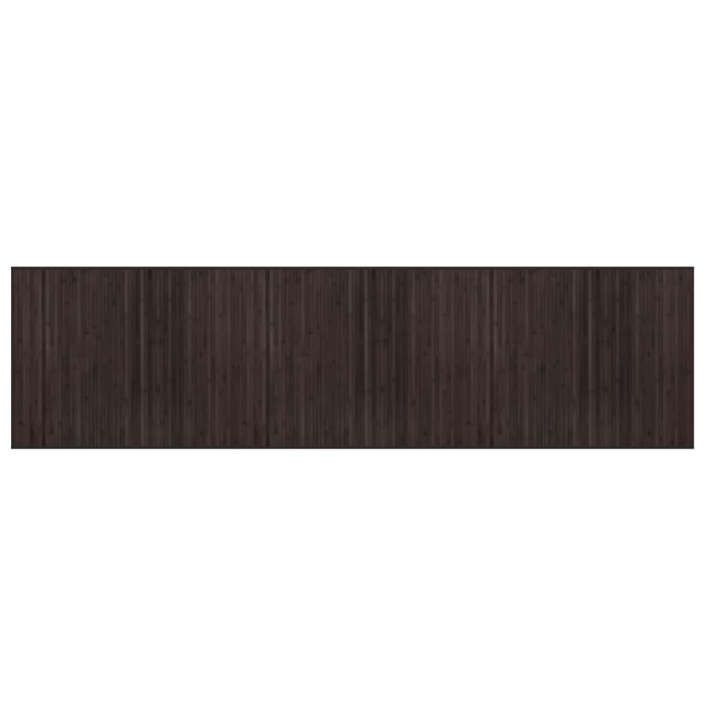 Rug Rectangular Dark Brown80x300 cm Bamboo