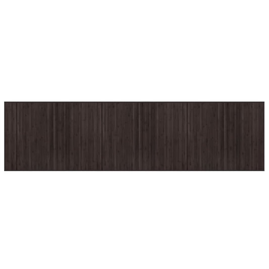 Rug Rectangular Dark Brown80x300 cm Bamboo