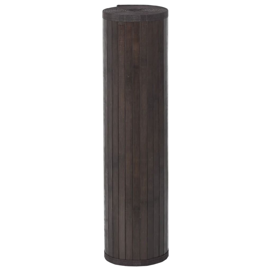 Rug Rectangular Dark Brown80x300 cm Bamboo
