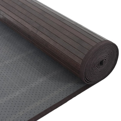 Rug Rectangular Dark Brown80x300 cm Bamboo