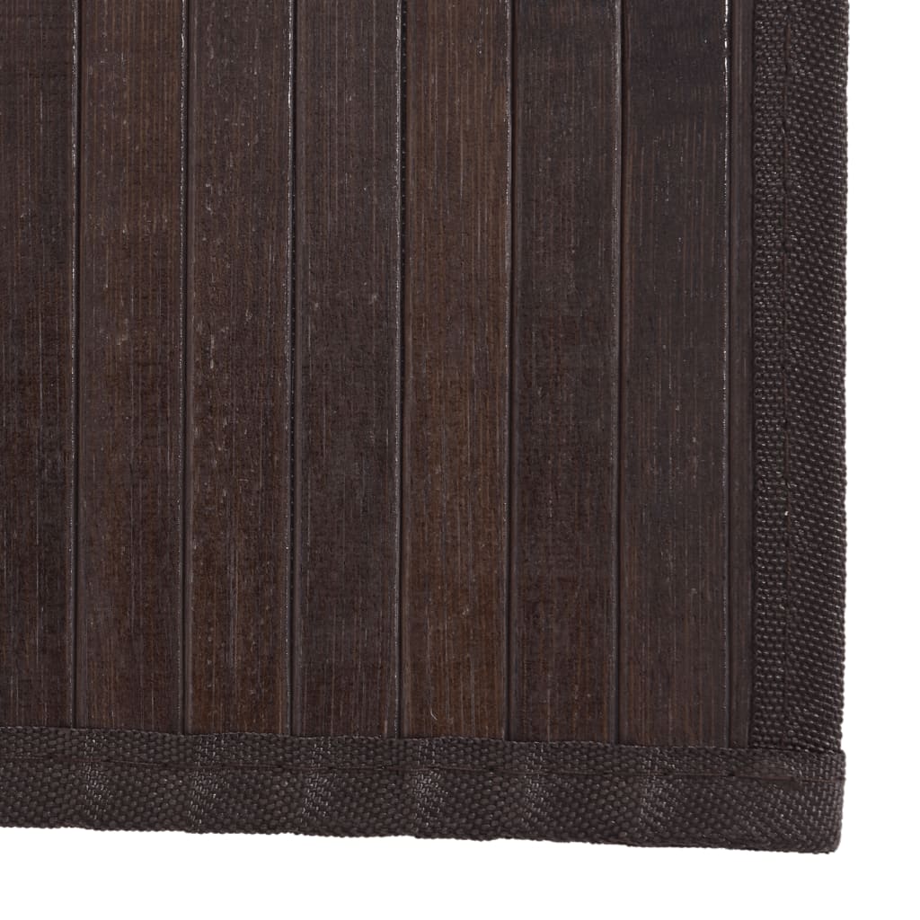 Rug Rectangular Dark Brown80x300 cm Bamboo