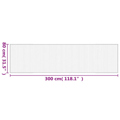 Rug Rectangular Dark Brown80x300 cm Bamboo