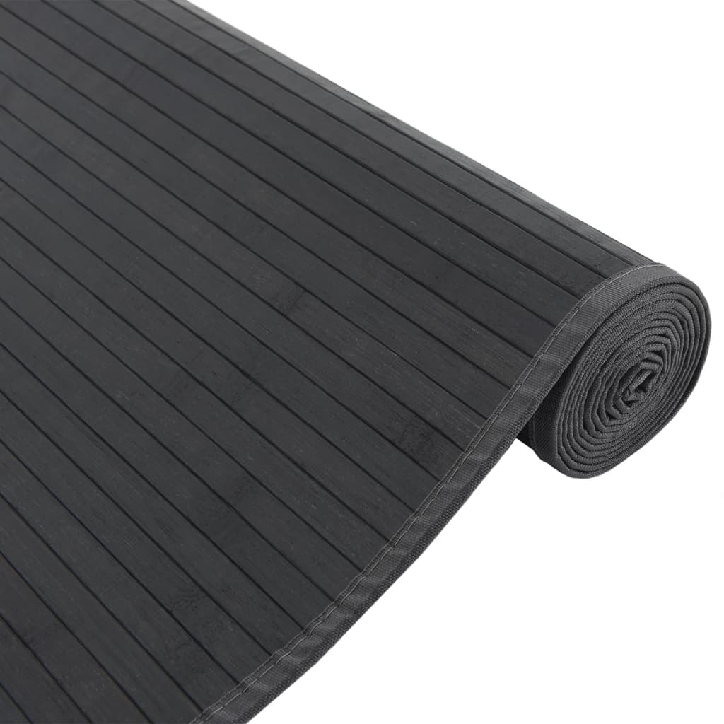 Rug Rectangular Black80x500 cm Bamboo