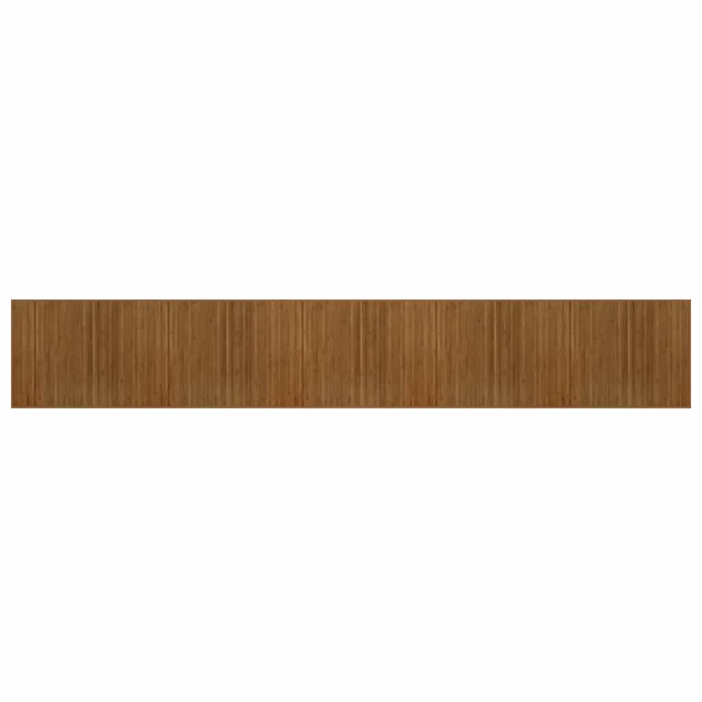 Rug Rectangular Brown 80x1000 cm Bamboo