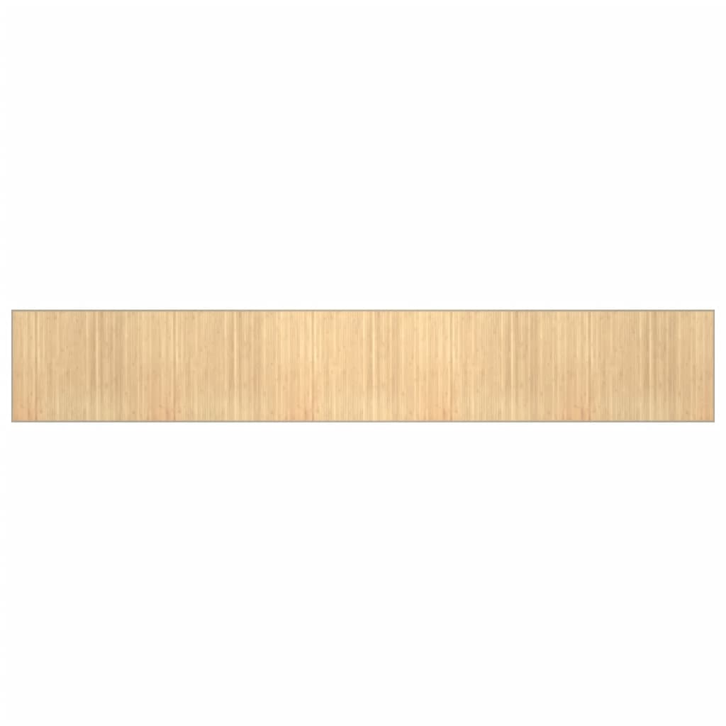 Rug Rectangular Light Natural 80x1000 cm Bamboo
