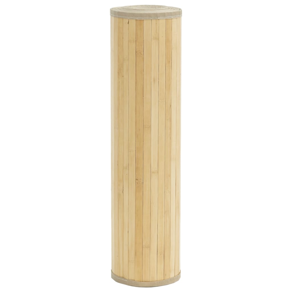 Rug Rectangular Light Natural 80x1000 cm Bamboo