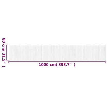 Rug Rectangular Light Natural 80x1000 cm Bamboo