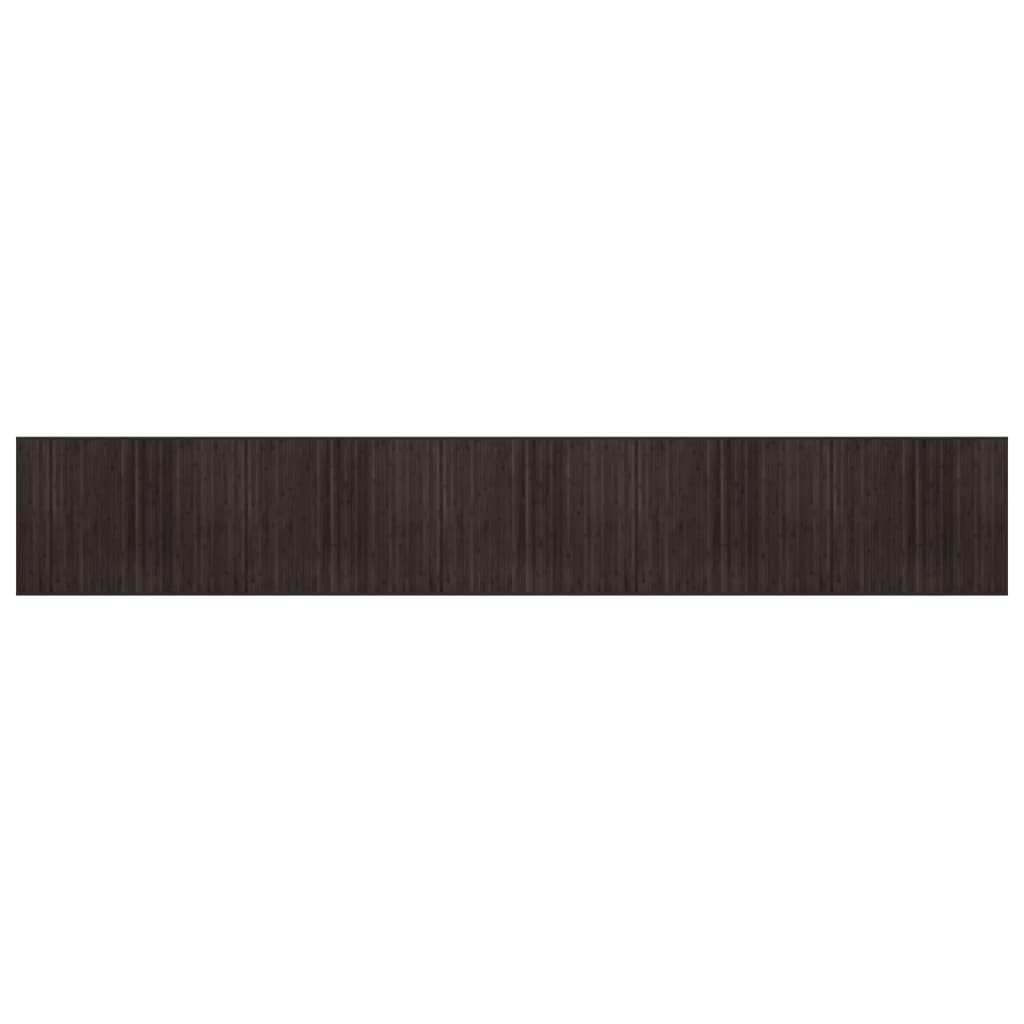 Rug Rectangular Dark Brown80x1000 cm Bamboo