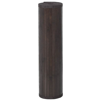 Rug Rectangular Dark Brown80x1000 cm Bamboo