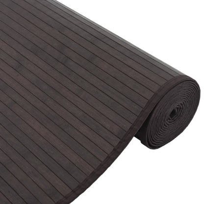 Rug Rectangular Dark Brown80x1000 cm Bamboo