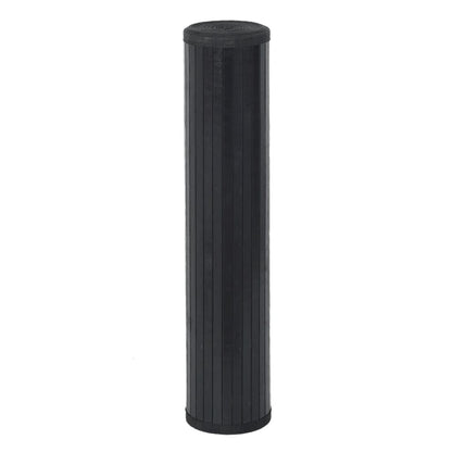 Rug Square Black100x100 cm Bamboo