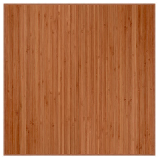 Rug Square Brown100x100 cm Bamboo