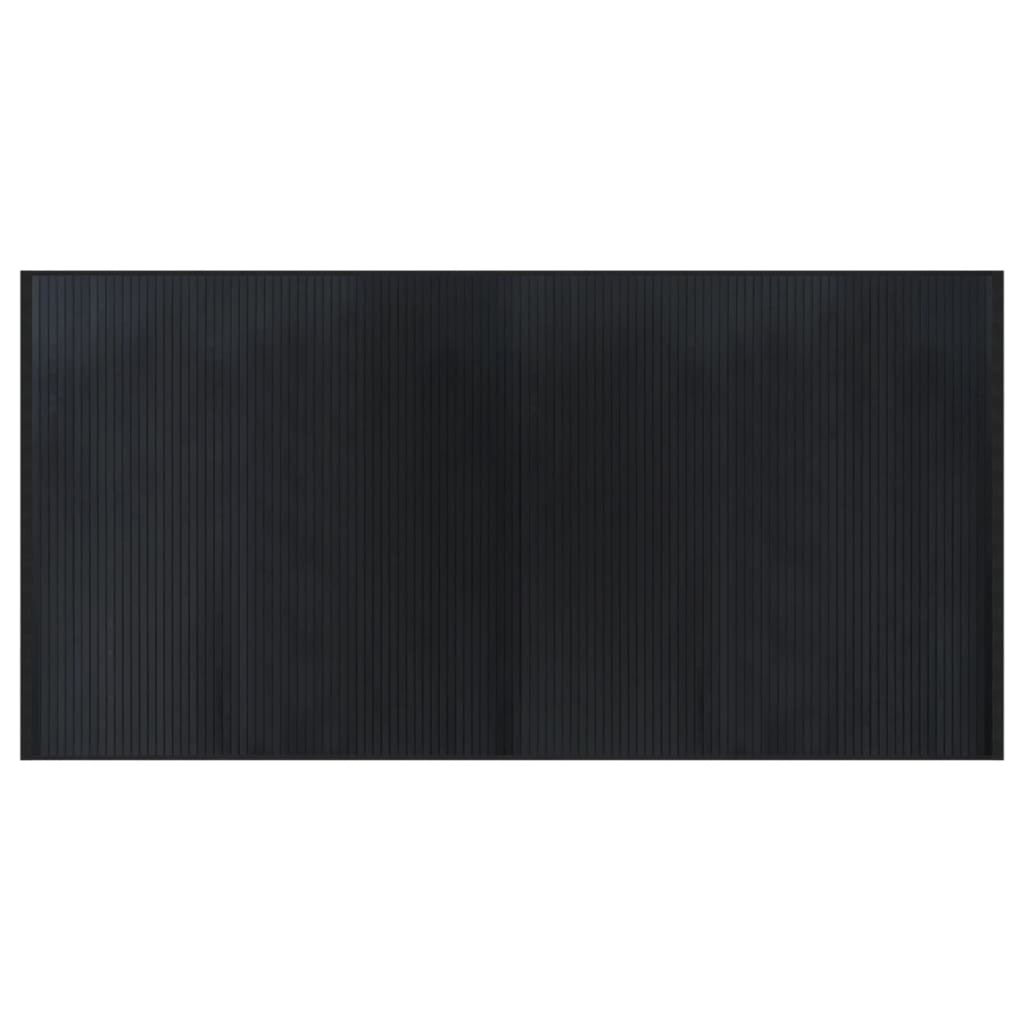 Rug Rectangular Black100x200 cm Bamboo