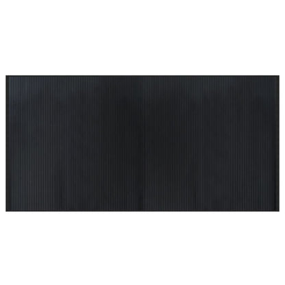 Rug Rectangular Black100x200 cm Bamboo
